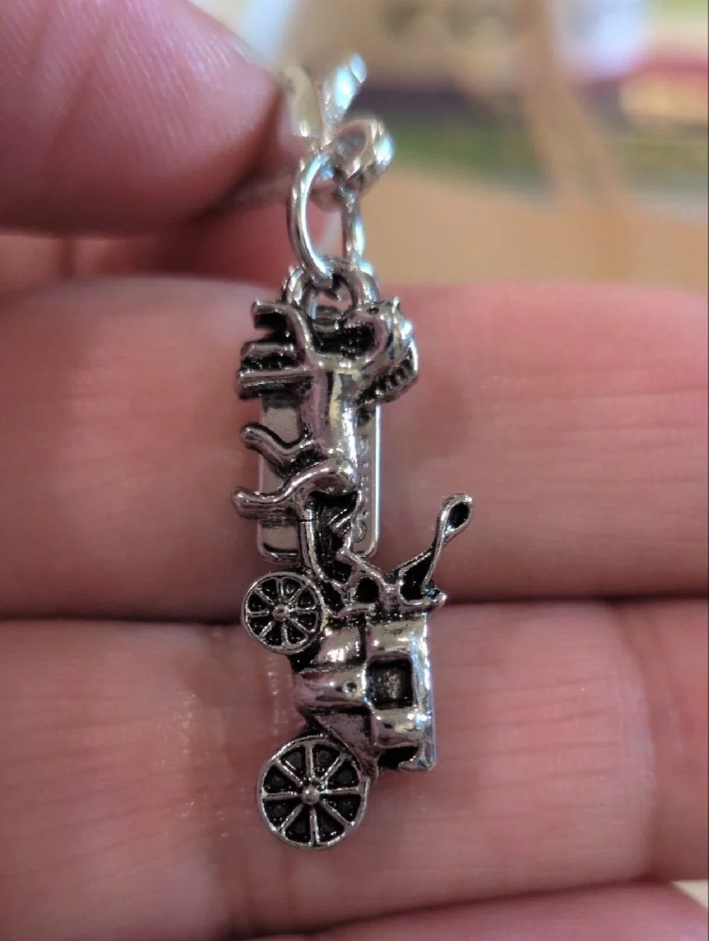 Coach Gold/ Silver Carriage Key Charm Keychain CHOOSE ONE